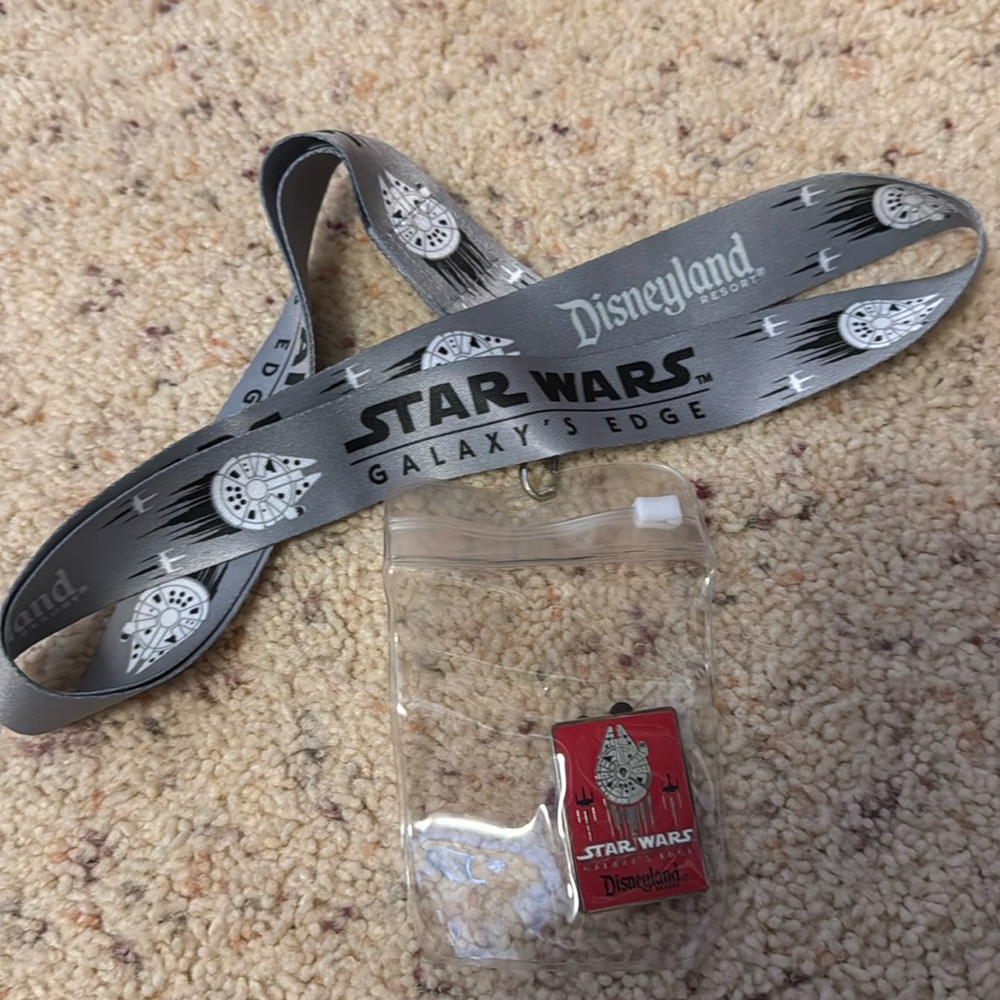 Disney’s Star Wars pin and lanyard.